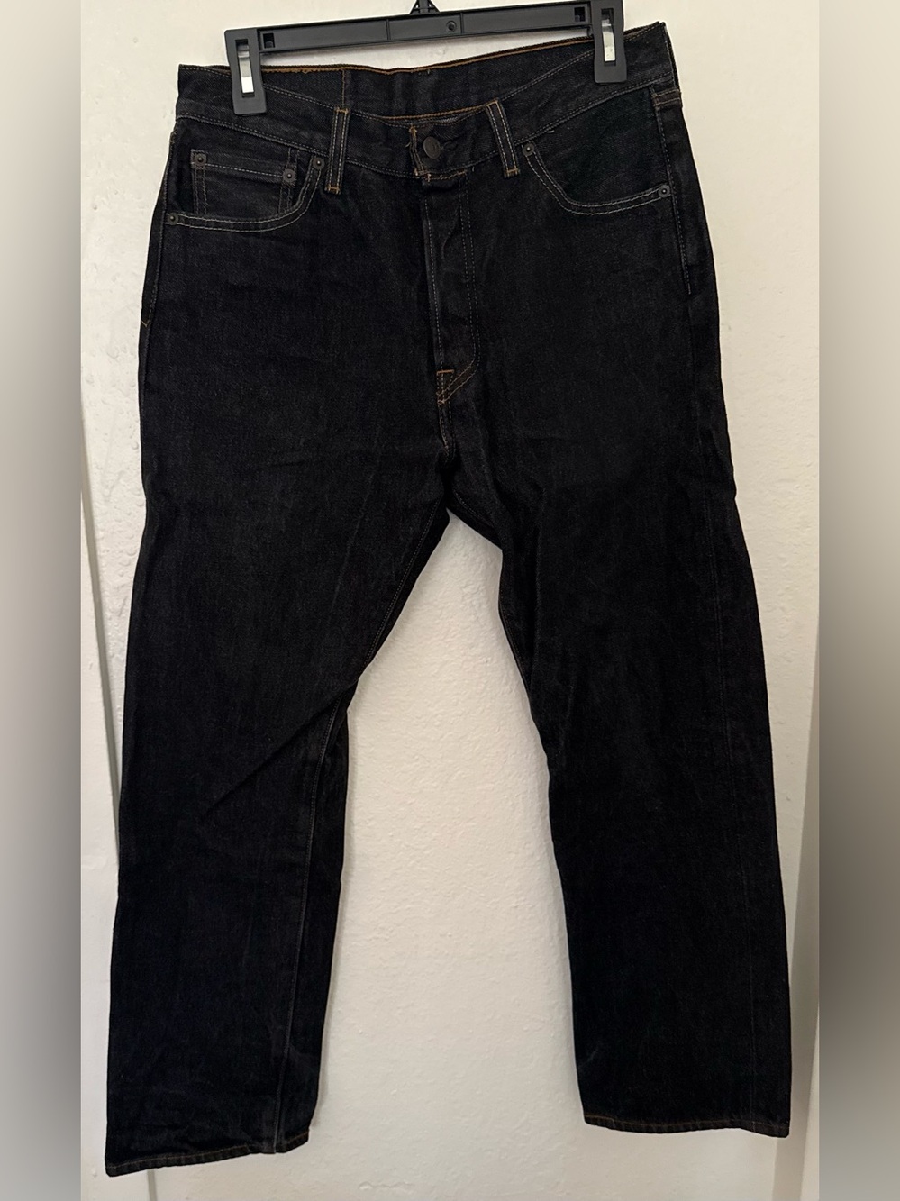 Levi Strauss 501 Jeans Men’s Size 31x30 Color Black Denim Straight Fit Button